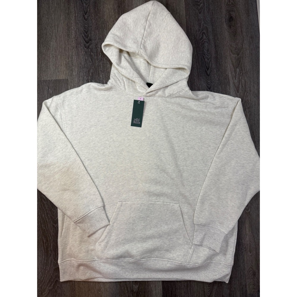 Women's Oversized Hooded Pullover Sweatshirt -Wild Fable Heather grey size large - Picture 10 of 10